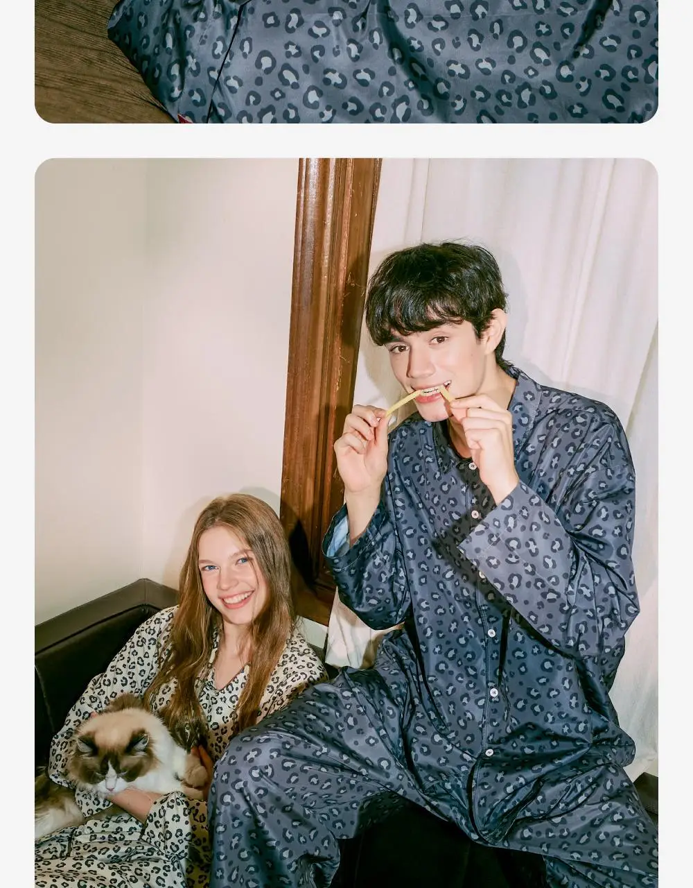 Furless pajamas[Long] - Chacoal Leopard 상세페이지 12